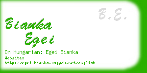 bianka egei business card